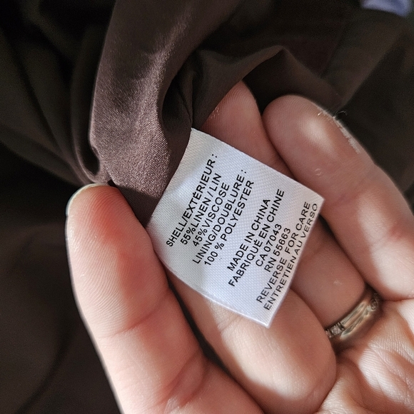 Bailey 44 Espresso Button Down Strapless Top - Picture 7 of 7